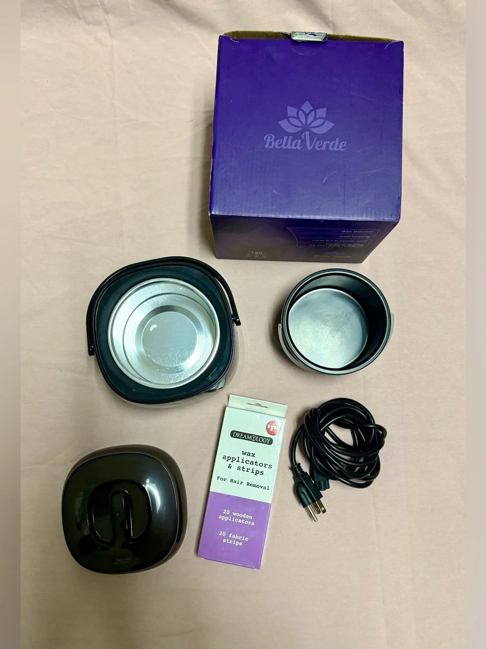 Wax Warmer Kit with Black Warmer & Accessories